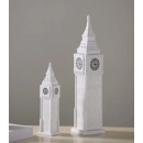 y16112 立體雕塑.擺飾 立體擺飾系列 - 其他系列 - 白色簡約鐘塔裝飾品(陶瓷) / 組